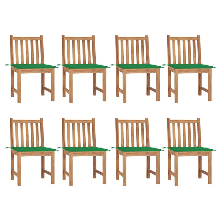 Trädgårdsstolar 2 St Med Dynor Massiv Teak