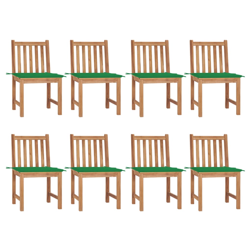 Trädgårdsstolar 2 St Med Dynor Massiv Teak