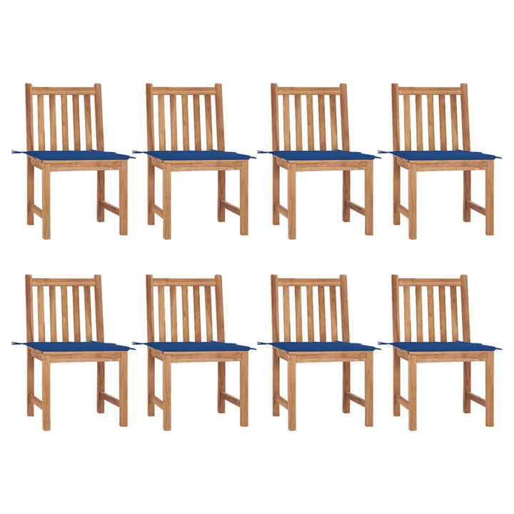 Trädgårdsstolar 2 St Med Dynor Massiv Teak