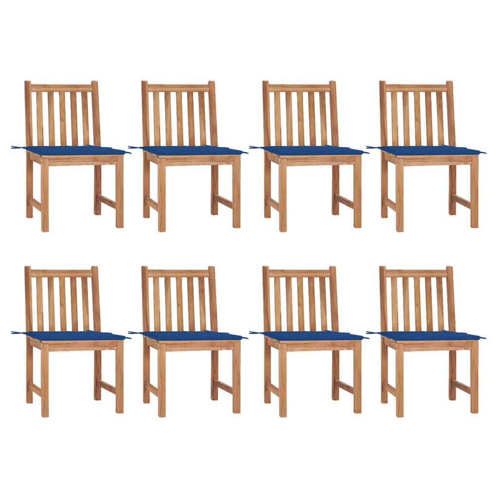 Trädgårdsstolar 2 St Med Dynor Massiv Teak