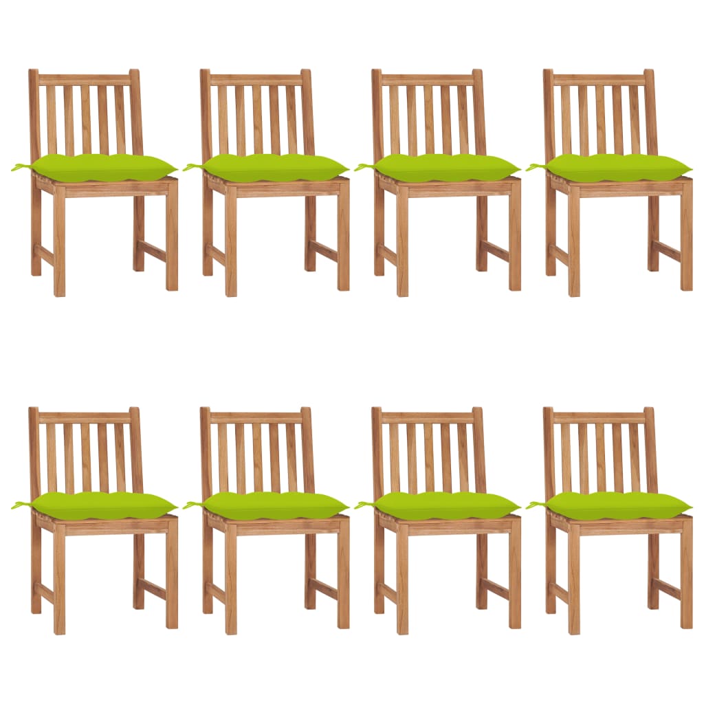 Trädgårdsstolar 2 St Med Dynor Massiv Teak