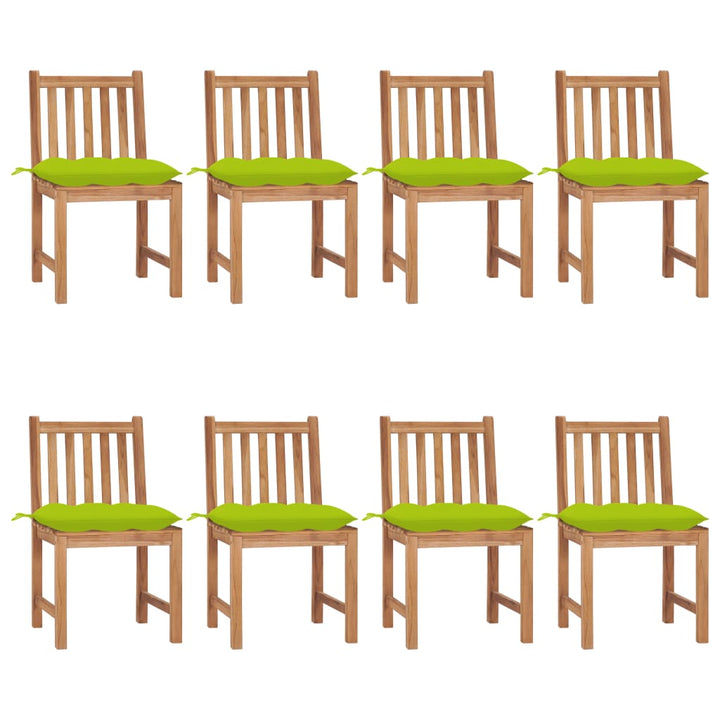 Trädgårdsstolar 2 St Med Dynor Massiv Teak