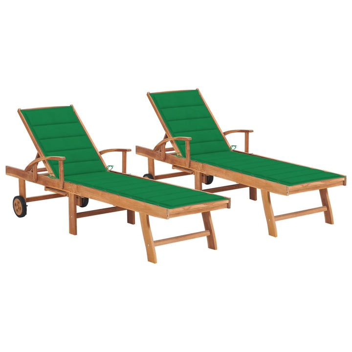 Solsäng 2 St Och Dyna Massiv Teak