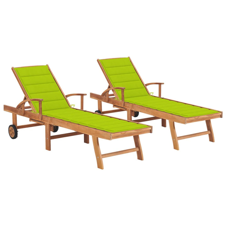 Solsäng 2 St Och Dyna Massiv Teak