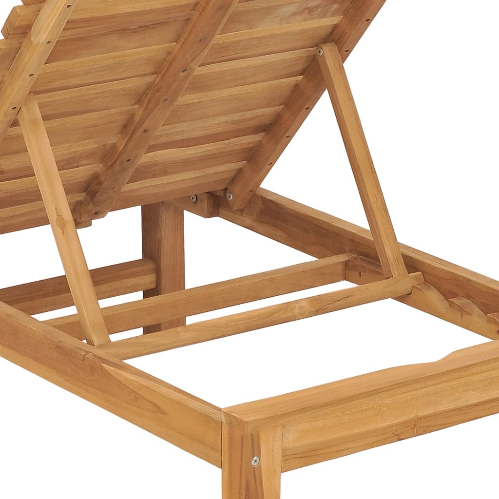 Solsängar 2 St Massiv Teak