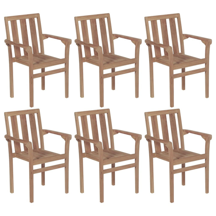 Stapelbara Trädgårdsstolar 2 St Massiv Teak