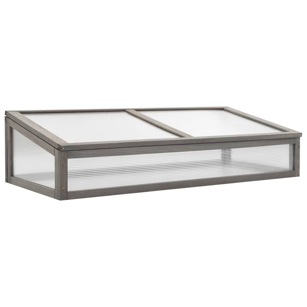 Upphöjd Odlingsbädd Med Växthus 110X54X120 Cm Massivt Granträ
