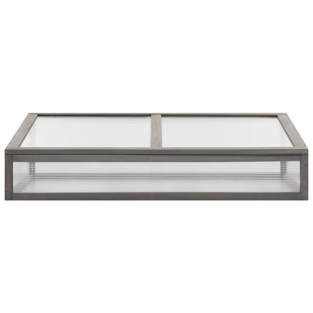 Upphöjd Odlingsbädd Med Växthus 110X54X120 Cm Massivt Granträ