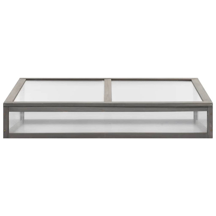 Upphöjd Odlingsbädd Med Växthus 110X54X120 Cm Massivt Granträ