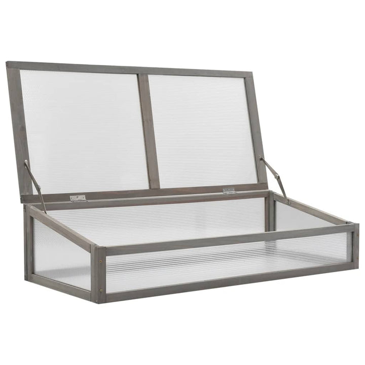 Upphöjd Odlingsbädd Med Växthus 110X54X120 Cm Massivt Granträ