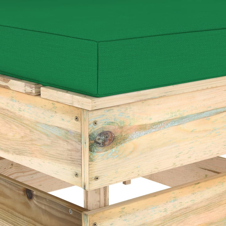 Mittensektion Med Dynor Till Pallsoffa Tryckimpregnerat Trä