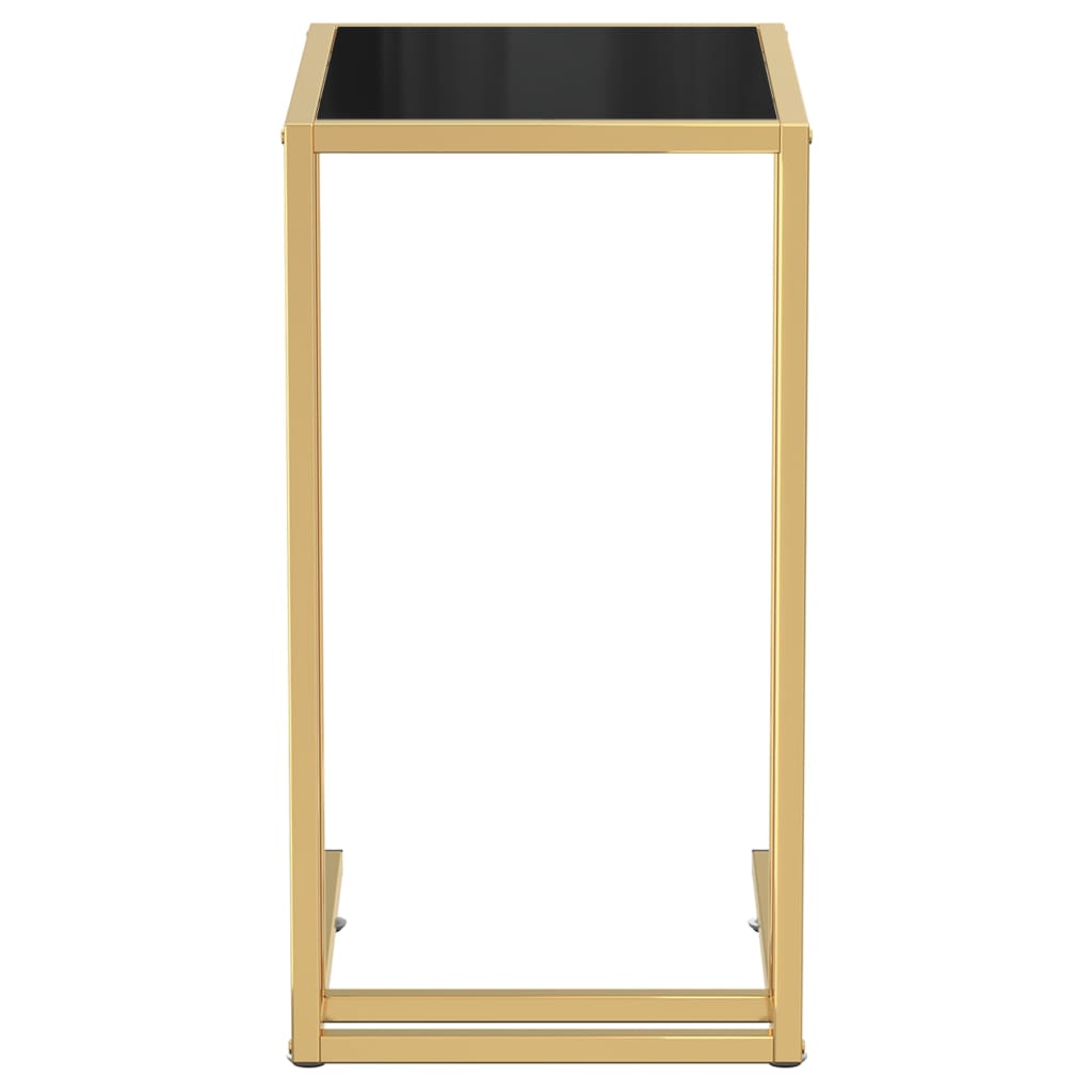 Sidobord Till Datorbord Svart 50X35X65 Cm Härdat Glas