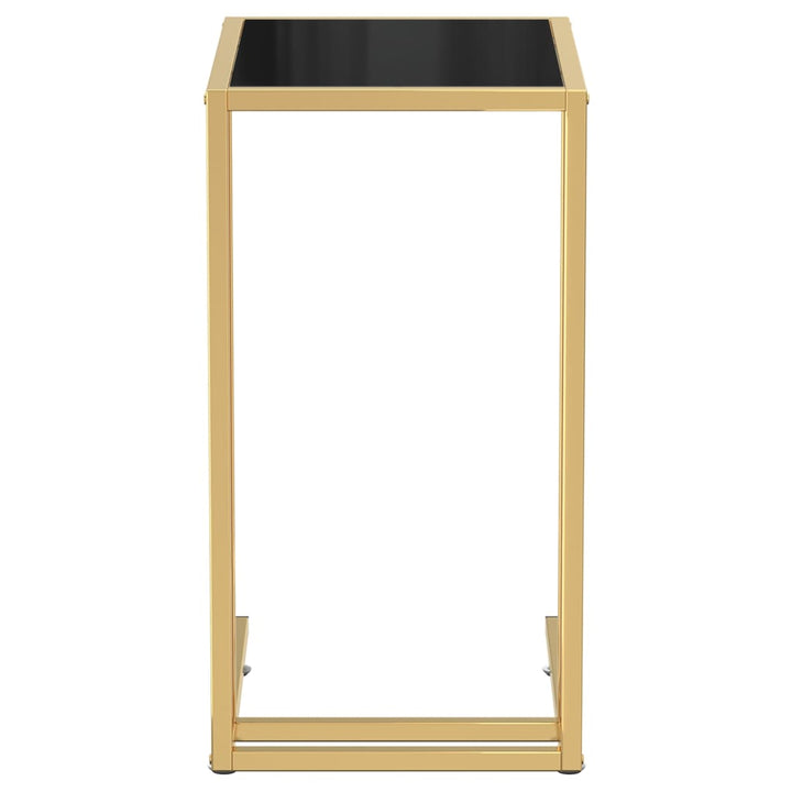 Sidobord Till Datorbord Svart 50X35X65 Cm Härdat Glas
