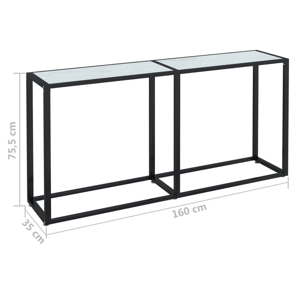 Konsolbord 160X35X75,5 Cm Härdat Glas