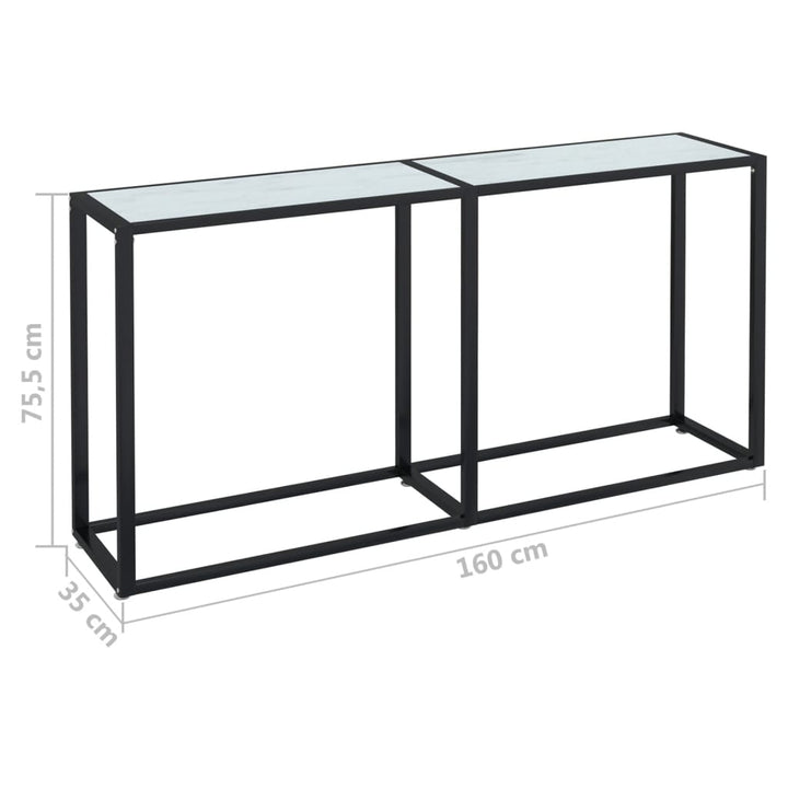 Konsolbord 160X35X75,5 Cm Härdat Glas