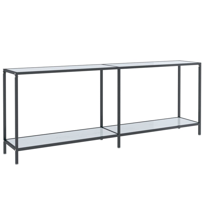 Konsolbord Vit 200X35X75,5 Cm Härdat Glas