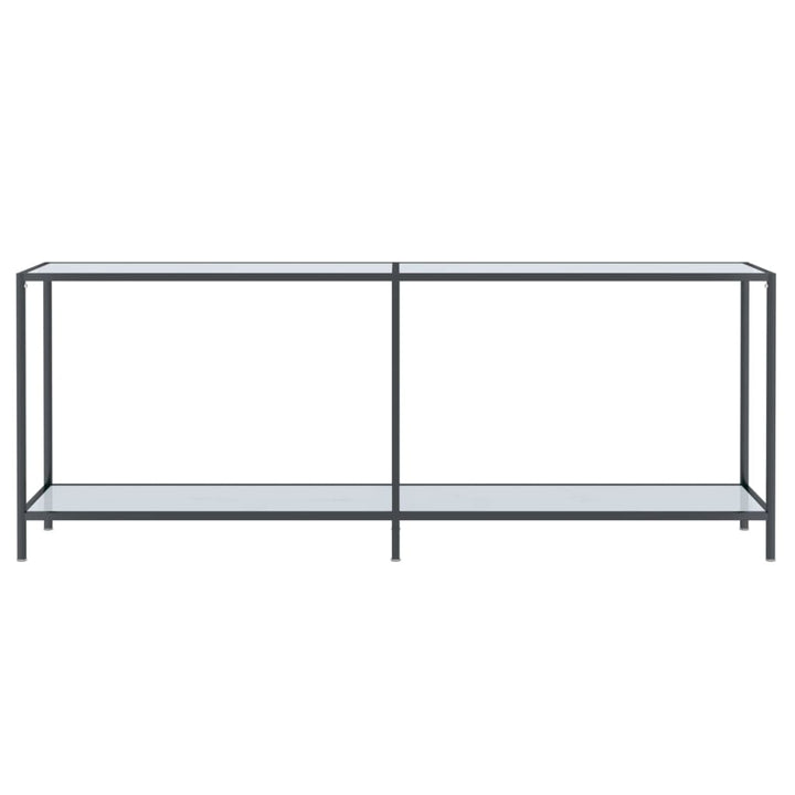 Konsolbord Vit 200X35X75,5 Cm Härdat Glas
