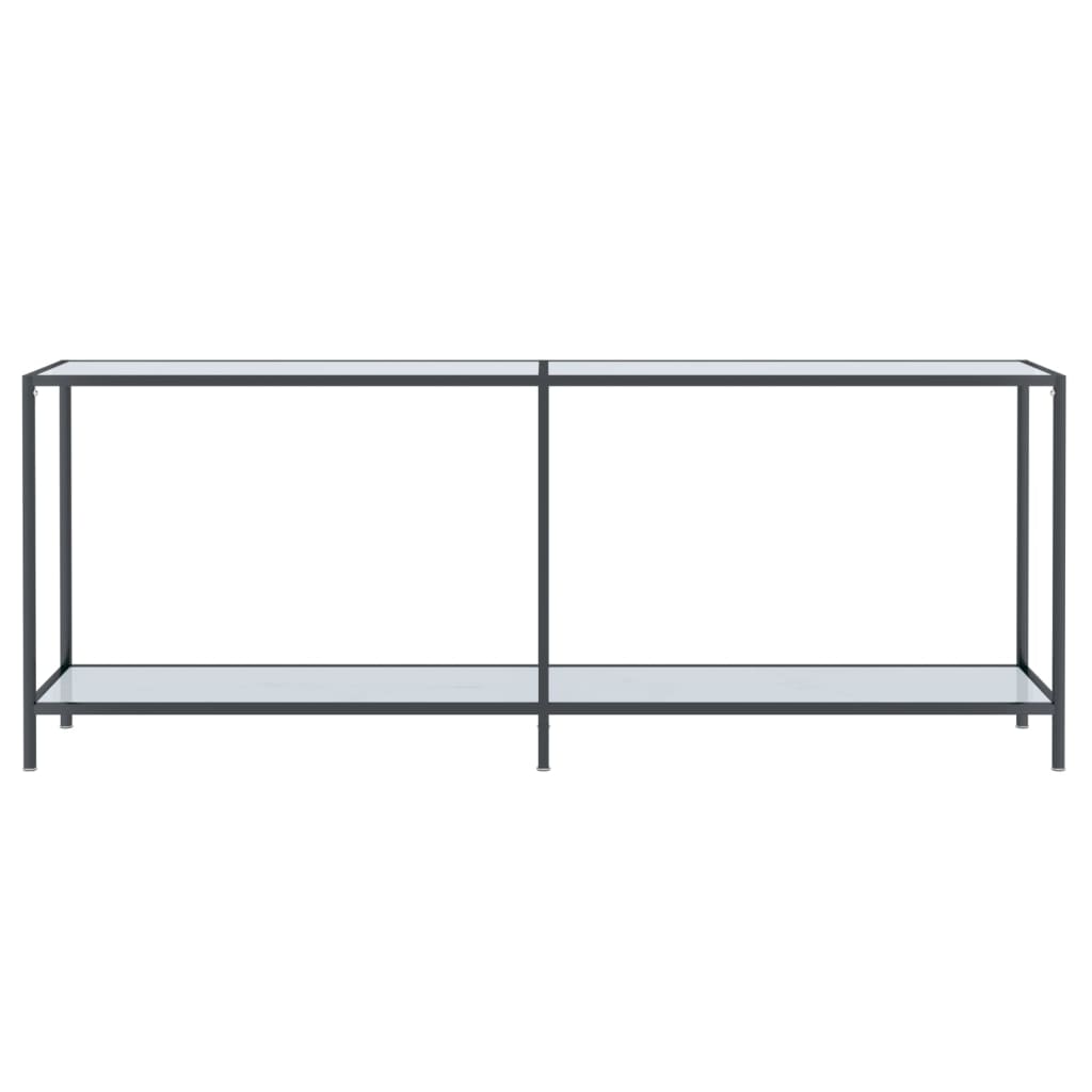 Konsolbord Vit 200X35X75,5 Cm Härdat Glas