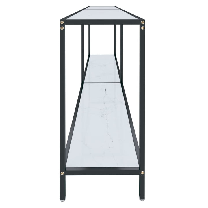 Konsolbord Vit 200X35X75,5 Cm Härdat Glas