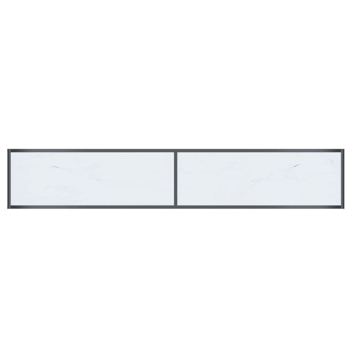 Konsolbord Vit 200X35X75,5 Cm Härdat Glas