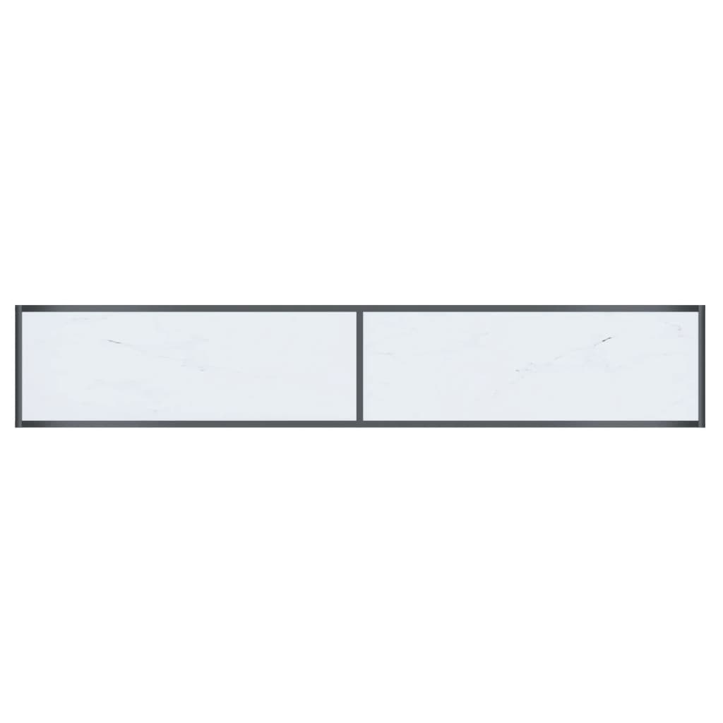 Konsolbord Vit 200X35X75,5 Cm Härdat Glas