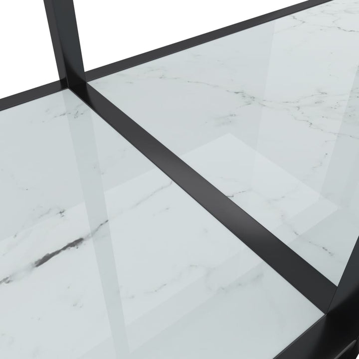 Konsolbord Vit 200X35X75,5 Cm Härdat Glas
