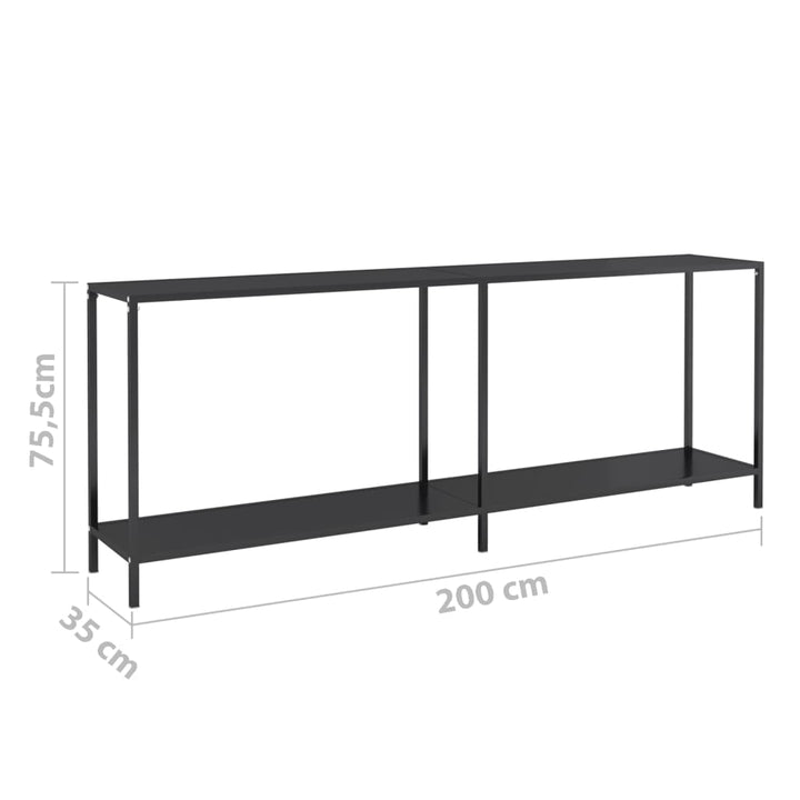 Konsolbord 220X35X75,5 Cm Härdat Glas