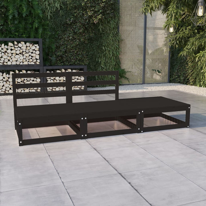 Loungegrupp 3 Delar Massiv Furu