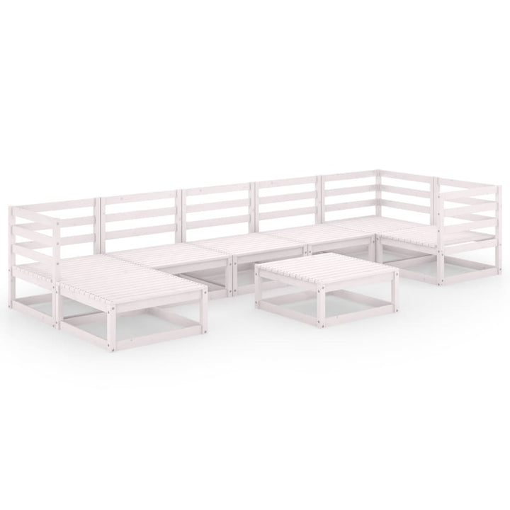 Loungegrupp 8 Delar Massiv Furu
