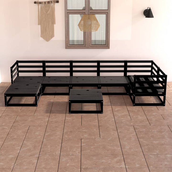 Loungegrupp 8 Delar Massiv Furu