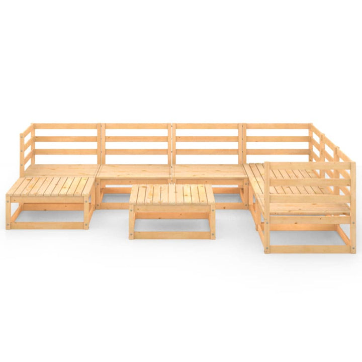 Loungegrupp 8 Delar Massiv Furu