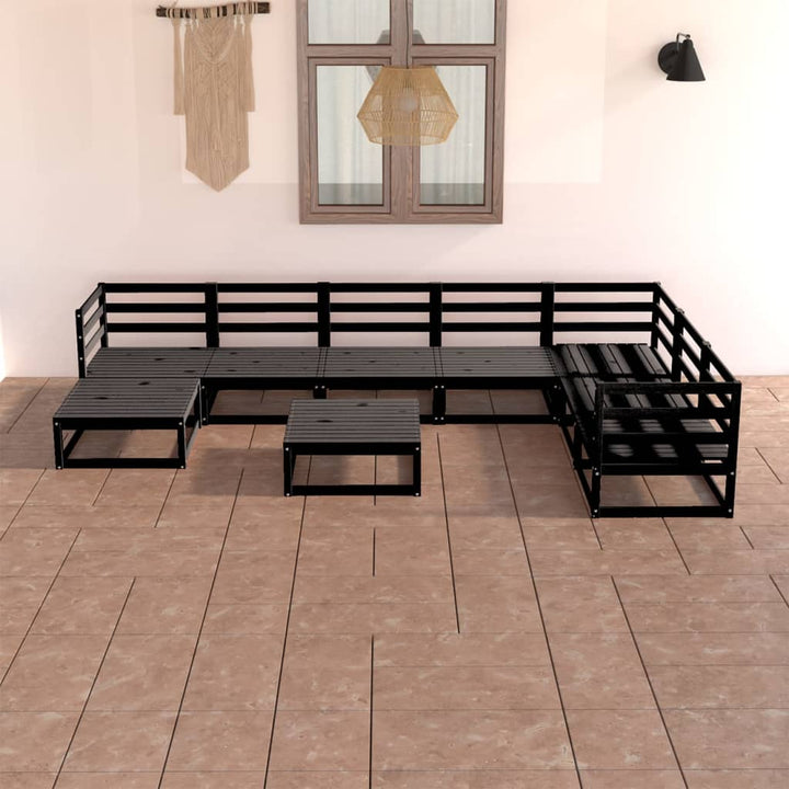 Loungegrupp 8 Delar Massiv Furu