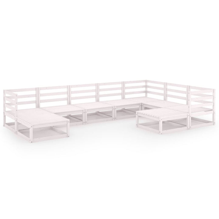 Loungegrupp 9 Delar Massiv Furu