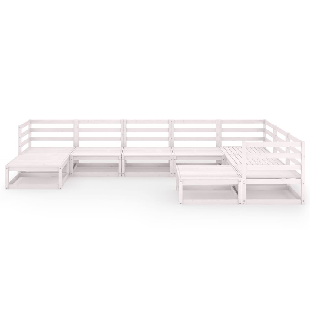 Loungegrupp 9 Delar Massiv Furu
