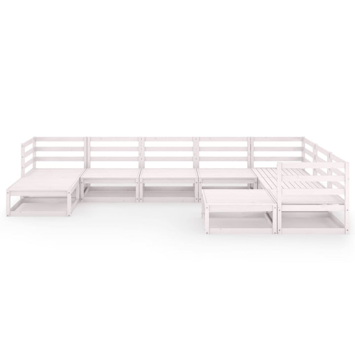 Loungegrupp 9 Delar Massiv Furu
