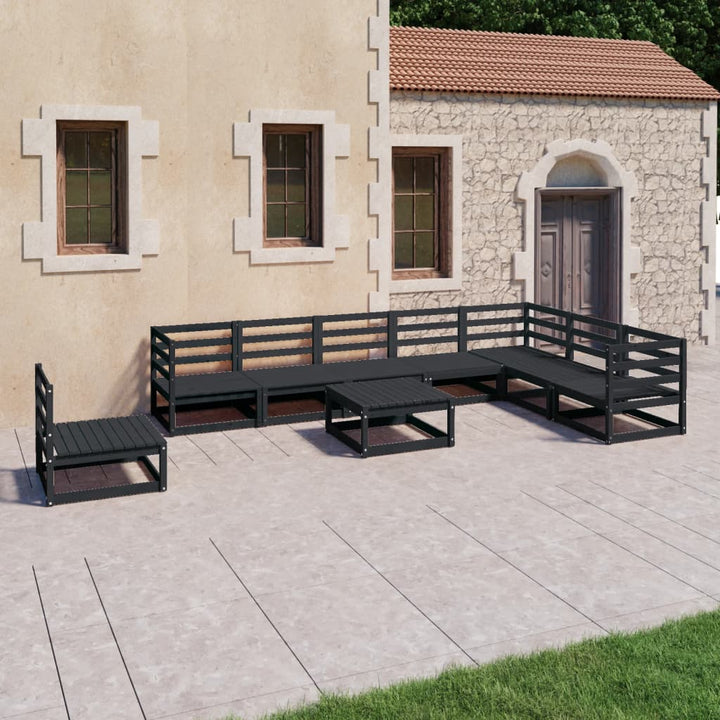 Loungegrupp Med Dynor 9 Delar Massiv Furu