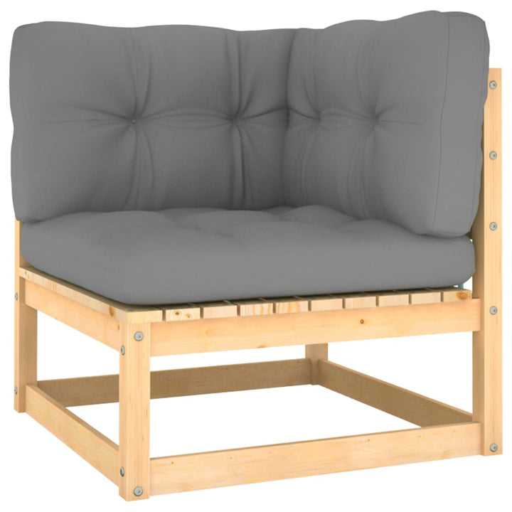 Loungegrupp Med Dynor 8 Delar Massiv Furu