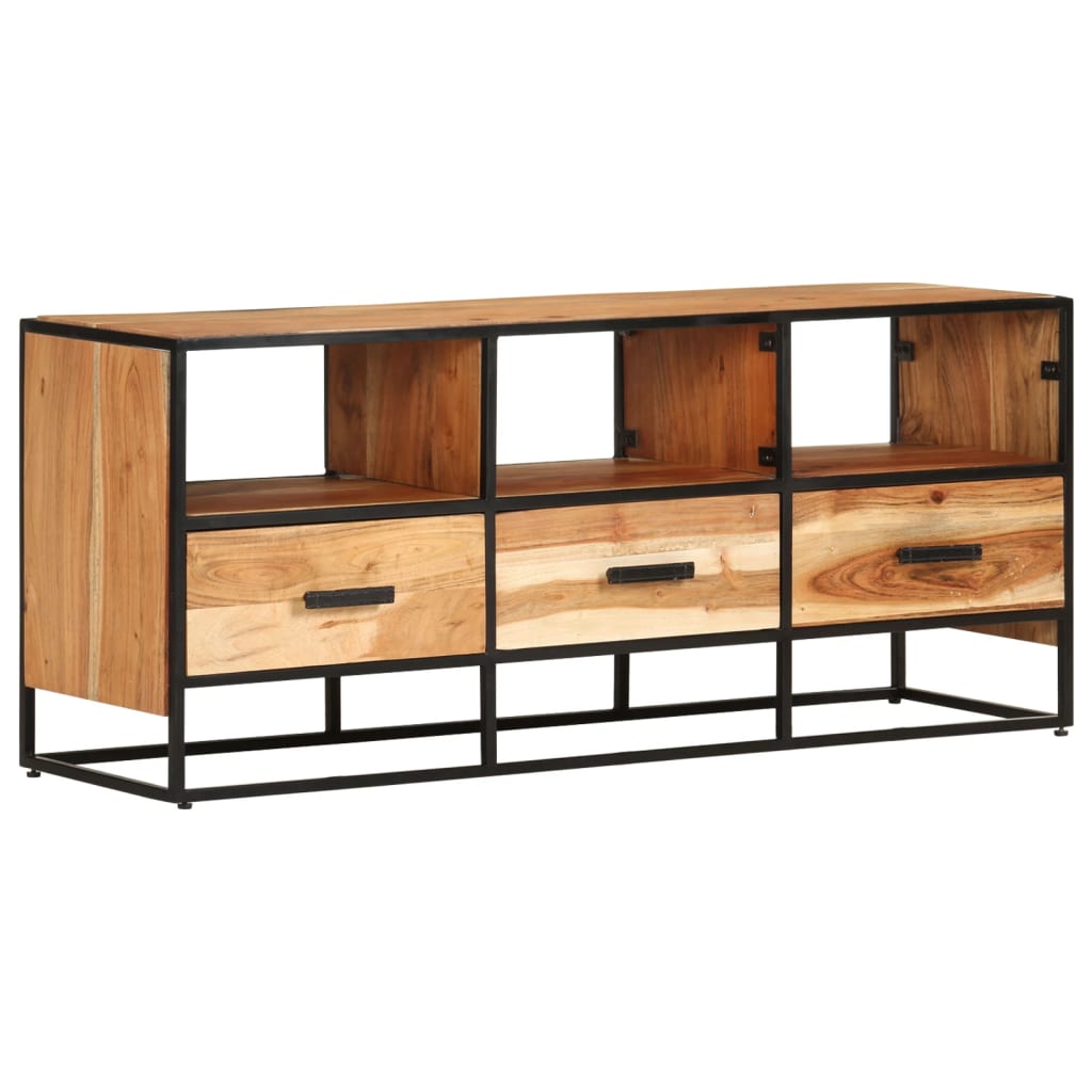 Tv-Bänk 110X30X45 Cm Massivt Akaciaträ