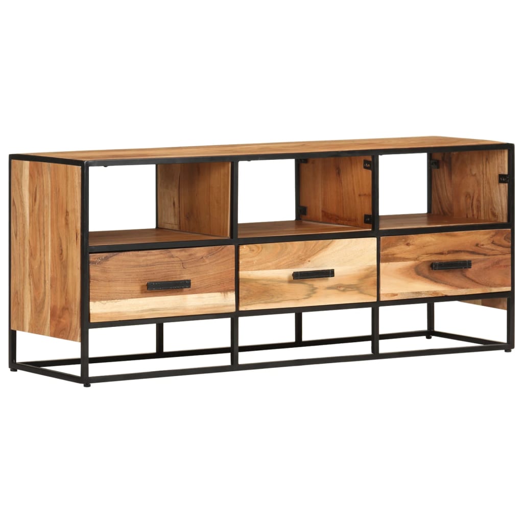 Tv-Bänk 110X30X45 Cm Massivt Akaciaträ