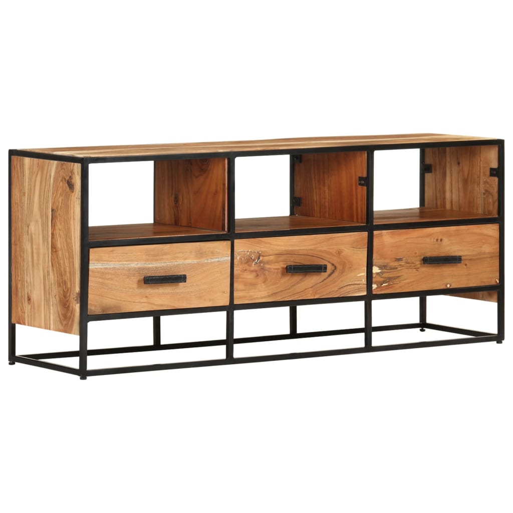 Tv-Bänk 110X30X45 Cm Massivt Akaciaträ