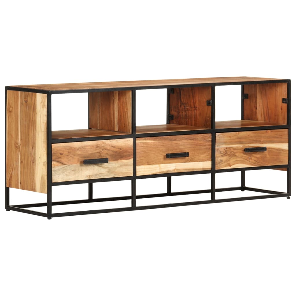 Tv-Bänk 110X30X45 Cm Massivt Akaciaträ