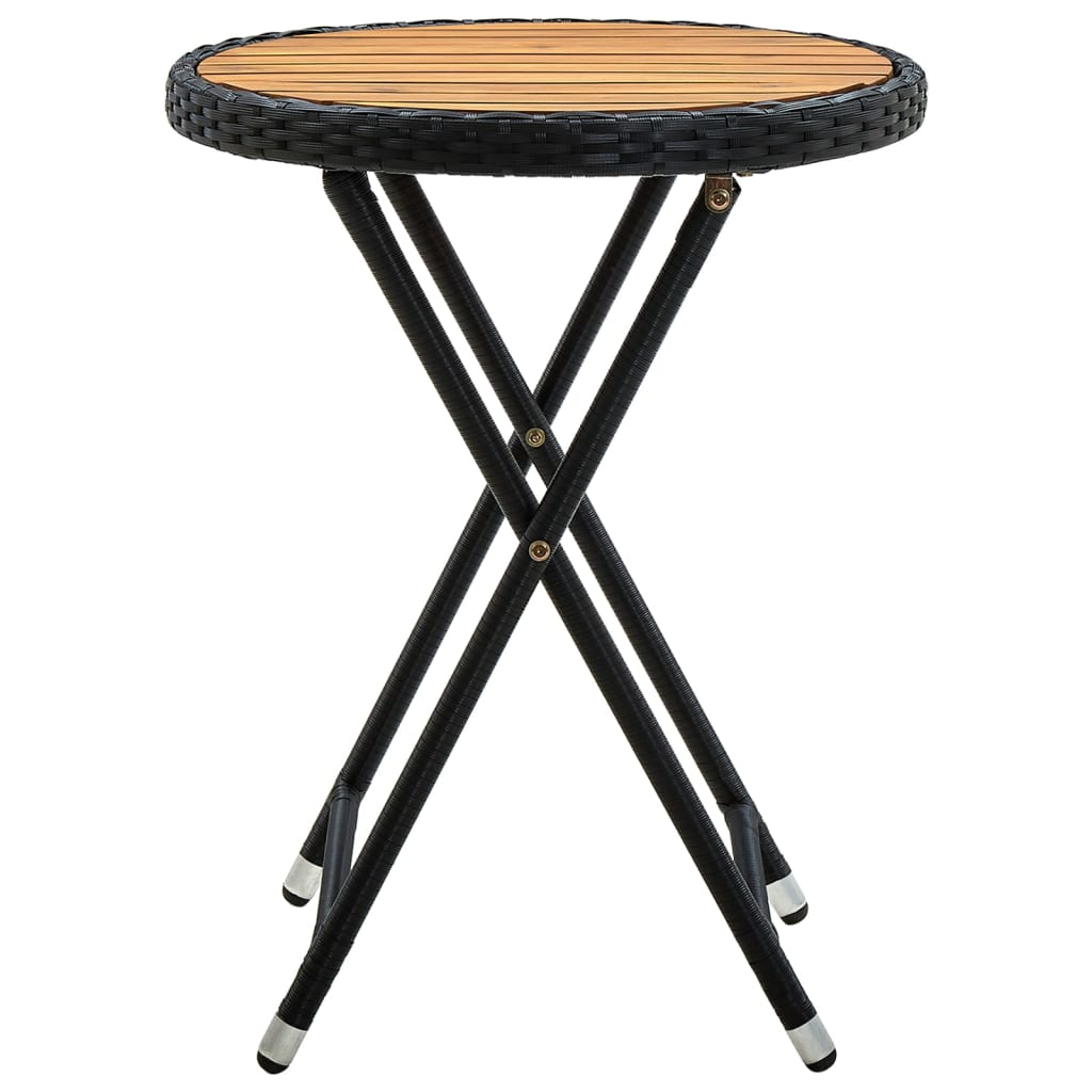 Tebord 60 Cm Konstrotting Och Massivt Akaciaträ