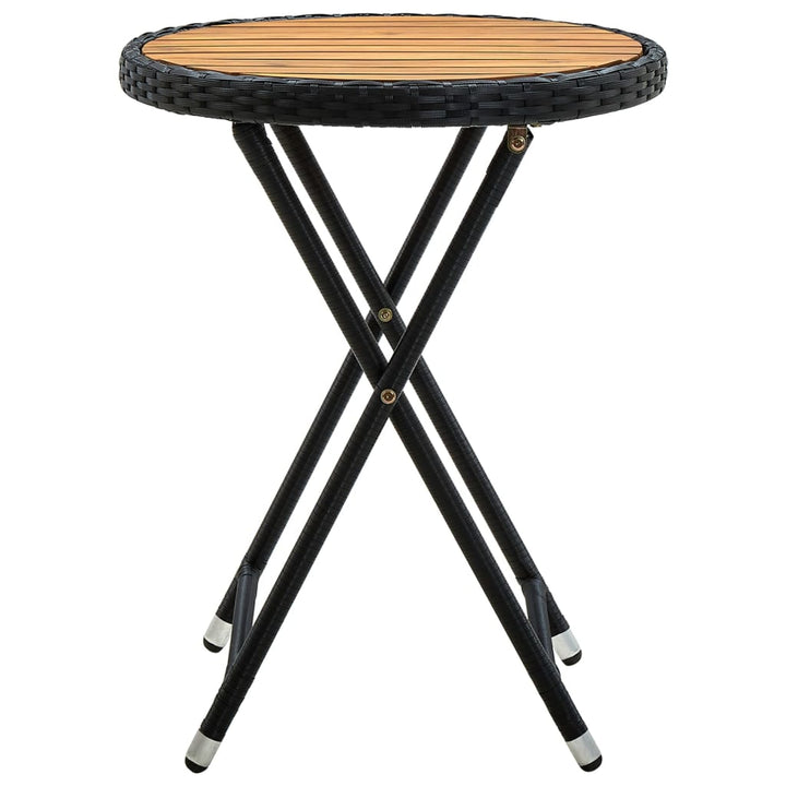 Tebord 60 Cm Konstrotting Och Massivt Akaciaträ