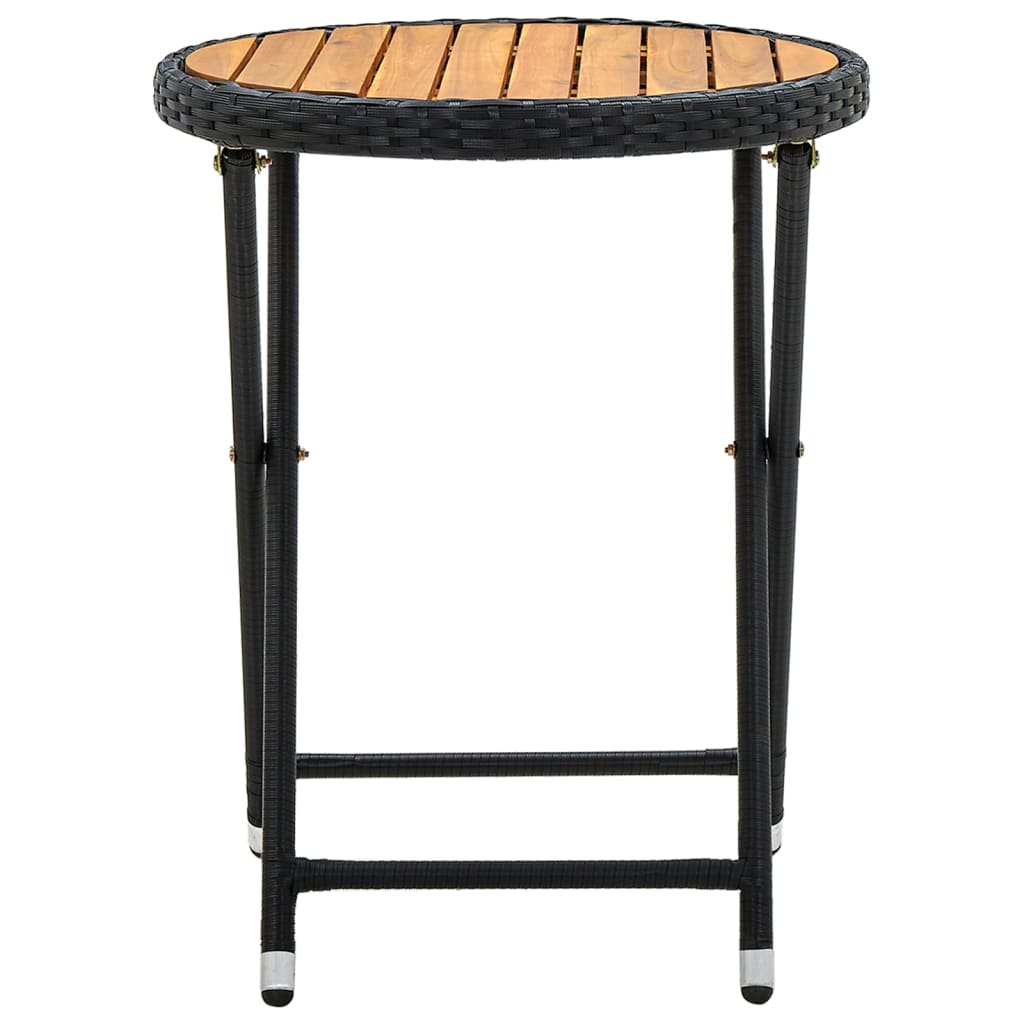 Tebord 60 Cm Konstrotting Och Massivt Akaciaträ