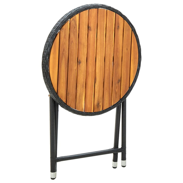 Tebord 60 Cm Konstrotting Och Massivt Akaciaträ