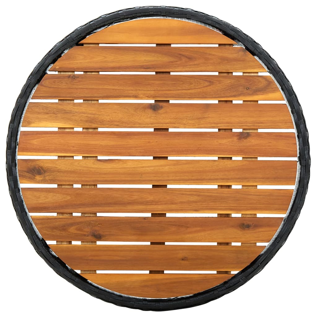 Tebord 60 Cm Konstrotting Och Massivt Akaciaträ