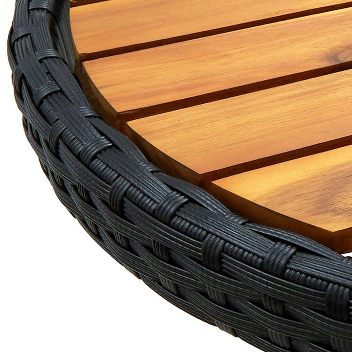 Tebord 60 Cm Konstrotting Och Massivt Akaciaträ