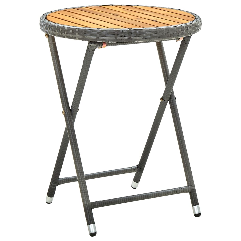 Tebord 60 Cm Konstrotting Och Massivt Akaciaträ
