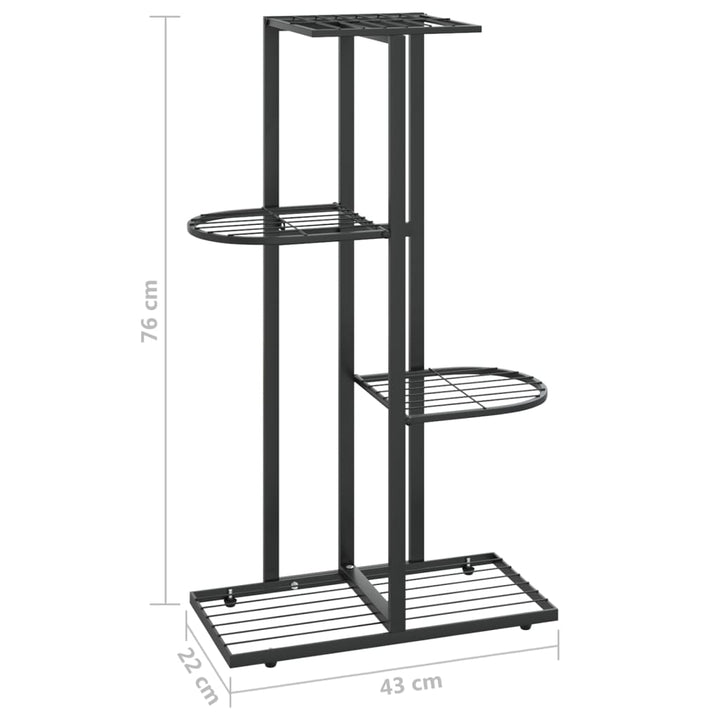 Växtställ Med 4 Hyllor Metall