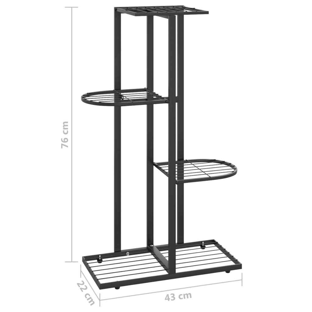 Växtställ Med 4 Hyllor Metall